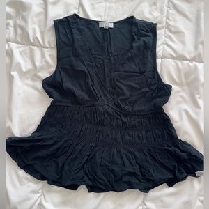 Sofia Jeans by Sofia Vergara top, stretch band under bust, color black, size L